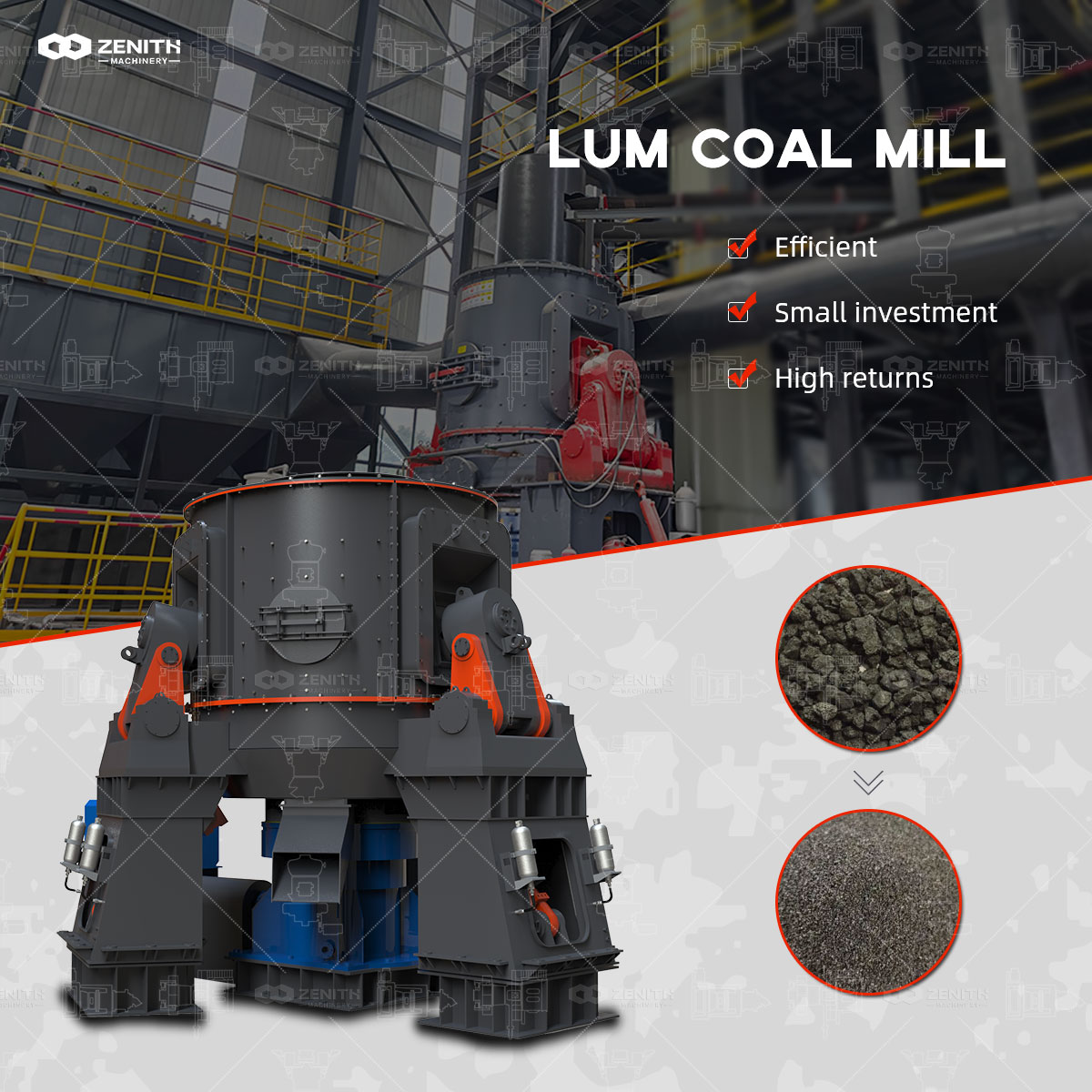 Finished slag powder storage silos at the Stuttgart plant, connected to LM1700 mill output